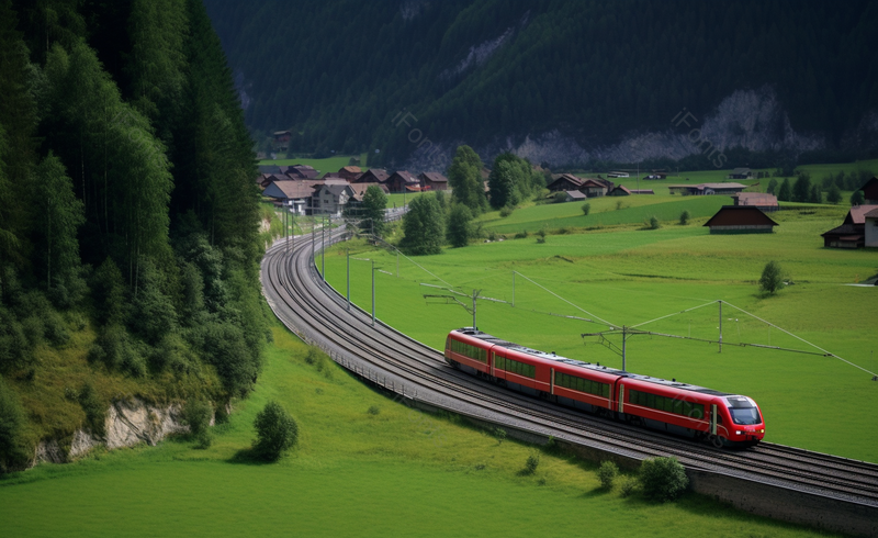 风景风光大气旅游风景区出游清晰的摄影图高清的图片海报设计背景广告设计素材元素绿色的草地上观光火车,高清,摄影图,摄影图片,图片大全,摄影图免费下载